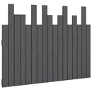 sengegavl 108x3x80 cm massivt fyrretræ grå