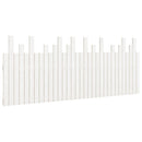 sengegavl 204x3x80 cm massivt fyrretræ hvid