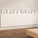 sengegavl 204x3x80 cm massivt fyrretræ hvid