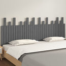 sengegavl 204x3x80 cm massivt fyrretræ grå