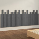 sengegavl 204x3x80 cm massivt fyrretræ grå