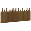 sengegavl 204x3x80 cm massivt fyrretræ gyldenbrun