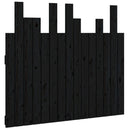 sengegavl 95,5x3x80 cm massivt fyrretræ sort