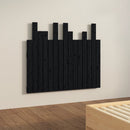 sengegavl 95,5x3x80 cm massivt fyrretræ sort