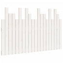 sengegavl 127,5x3x80 cm massivt fyrretræ hvid