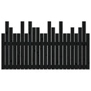 sengegavl 146,5x3x80 cm massivt fyrretræ sort