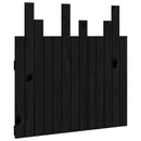 sengegavl 82,5x3x80 cm massivt fyrretræ sort