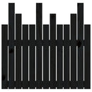 sengegavl 82,5x3x80 cm massivt fyrretræ sort