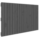 sengegavl 108x3x60 cm massivt fyrretræ grå