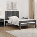 sengegavl 108x3x60 cm massivt fyrretræ grå