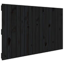 sengegavl 108x3x60 cm massivt fyrretræ sort