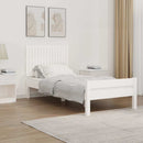 sengegavl 95,5x3x60 cm massivt fyrretræ hvid