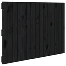 sengegavl 95,5x3x60 cm massivt fyrretræ sort
