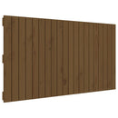 sengegavl 127,5x3x60 cm massivt fyrretræ gyldenbrun