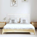 sengegavl 147x3x60 cm massivt fyrretræ hvid