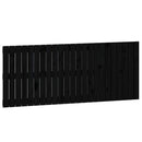 sengegavl 147x3x60 cm massivt fyrretræ sort