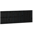 sengegavl 166x3x60 cm massivt fyrretræ sort