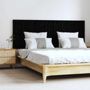 sengegavl 166x3x60 cm massivt fyrretræ sort