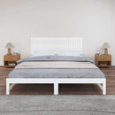 sengegavl 185x3x60 cm massivt fyrretræ hvid