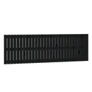 sengegavl 185x3x60 cm massivt fyrretræ sort