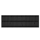 sengegavl 185x3x60 cm massivt fyrretræ sort