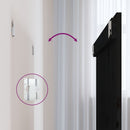 sengegavl 108x3x90 cm massivt fyrretræ sort
