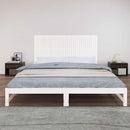 sengegavl 204x3x90 cm massivt fyrretræ hvid