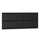 sengegavl 204x3x90 cm massivt fyrretræ sort