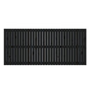 sengegavl 204x3x90 cm massivt fyrretræ sort