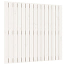 sengegavl 95,5x3x90 cm massivt fyrretræ hvid