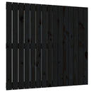 sengegavl 95,5x3x90 cm massivt fyrretræ sort