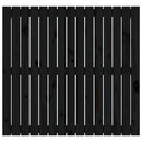 sengegavl 95,5x3x90 cm massivt fyrretræ sort