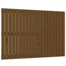 sengegavl 127,5x3x90 cm massivt fyrretræ gyldenbrun