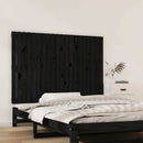 sengegavl 127,5x3x90 cm massivt fyrretræ sort