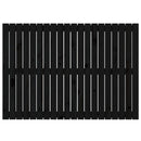sengegavl 127,5x3x90 cm massivt fyrretræ sort