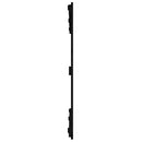 sengegavl 127,5x3x90 cm massivt fyrretræ sort