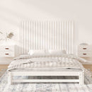 sengegavl 147x3x90 cm massivt fyrretræ hvid