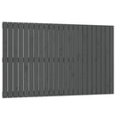 sengegavl 147x3x90 cm massivt fyrretræ grå