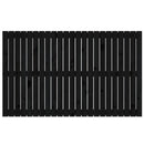 sengegavl 147x3x90 cm massivt fyrretræ sort