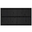 sengegavl 159,5x3x90 cm massivt fyrretræ sort