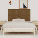 sengegavl 166x3x90 cm massivt fyrretræ gyldenbrun