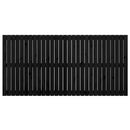 sengegavl 185x3x90 cm massivt fyrretræ sort