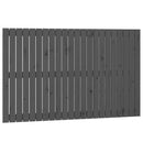 sengegavl 140x3x90 cm massivt fyrretræ grå