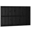 sengegavl 140x3x90 cm massivt fyrretræ sort