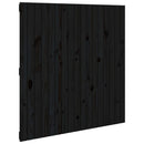 sengegavl 108x3x110 cm massivt fyrretræ sort