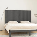 sengegavl 204x3x110 cm massivt fyrretræ grå