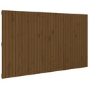 sengegavl 204x3x110 cm massivt fyrretræ gyldenbrun
