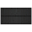 sengegavl 204x3x110 cm massivt fyrretræ sort