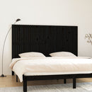sengegavl 204x3x110 cm massivt fyrretræ sort