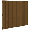 sengegavl 127,5x3x110 cm massivt fyrretræ gyldenbrun